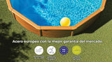 Piscina Elevada Redonda, Aspecto Madera, 300 x 120