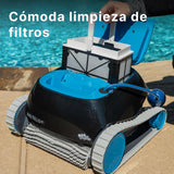 Robot limpiafondos automático para Piscinas enterradas y Desmontables de 10m